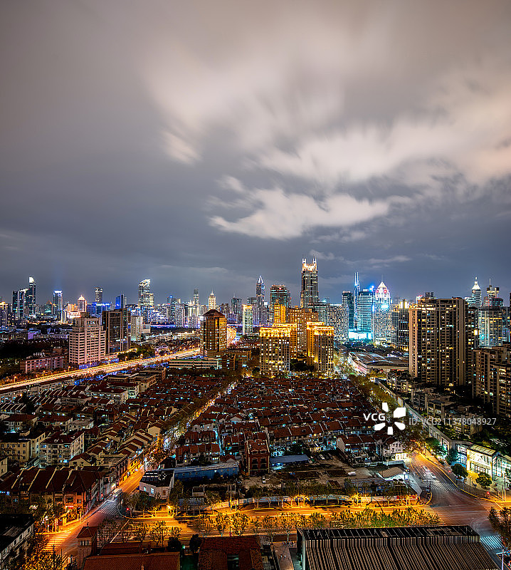 上海新天地夜景图片素材