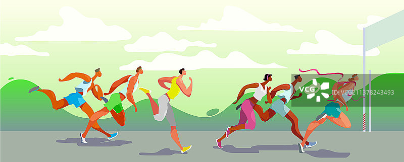动感跑步人体育比赛冠军图片素材