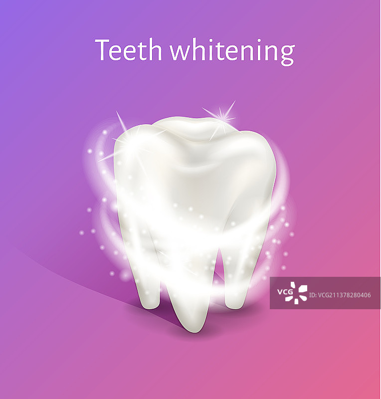 牙齿美白在现实的3d图片素材