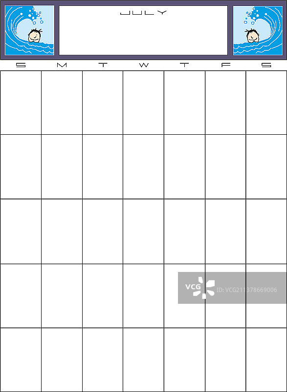 简单的空白月计划日历与地方图片素材