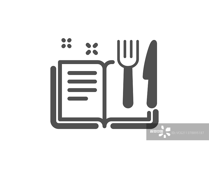 食谱书图标餐具标志叉子刀图片素材