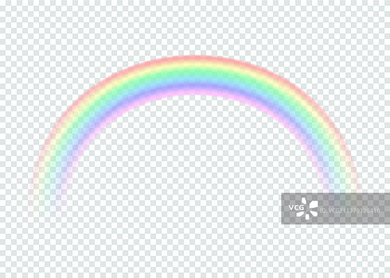 透明彩虹隔离上透明图片素材