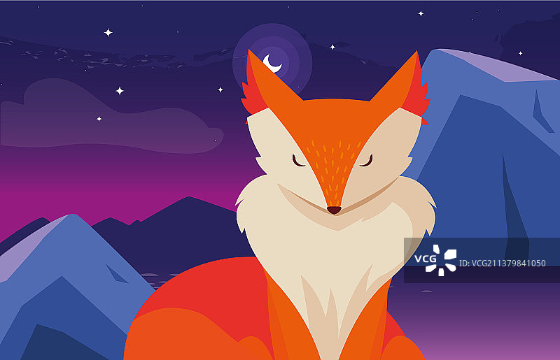 狐狸哺乳动物快乐秋平设计季节图片素材