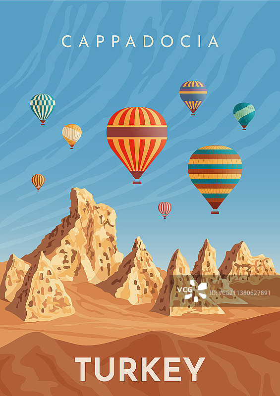 卡帕多西亚热气球飞行土耳其图片素材