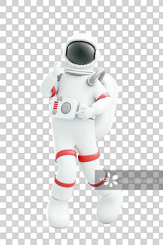 3D渲染的卡通宇航员图片素材