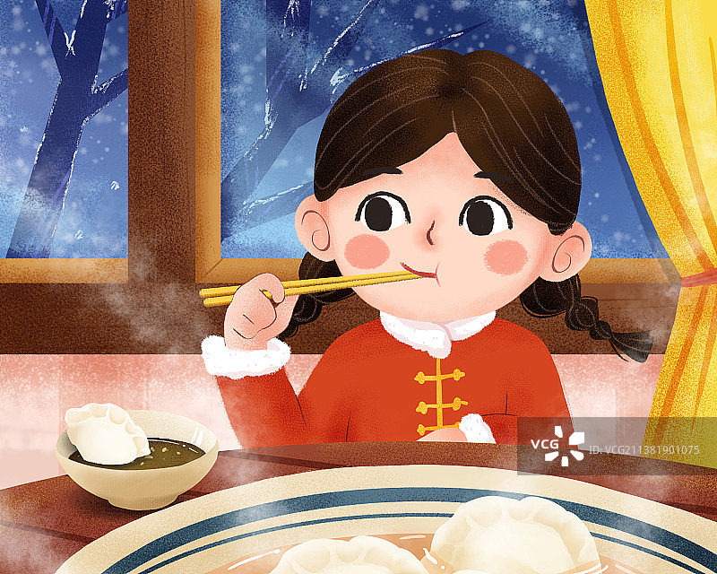 儿童教育-吃饭时不要咬筷子图片素材