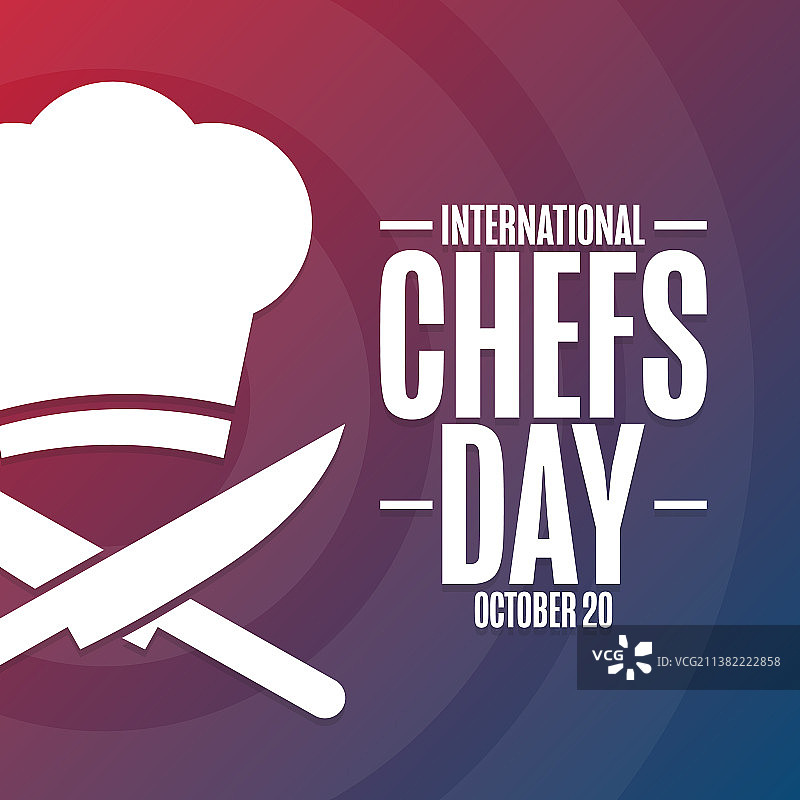 10月20日是国际厨师日节日图片素材