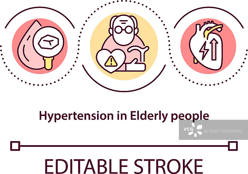 老年人高血压概念图标图片素材