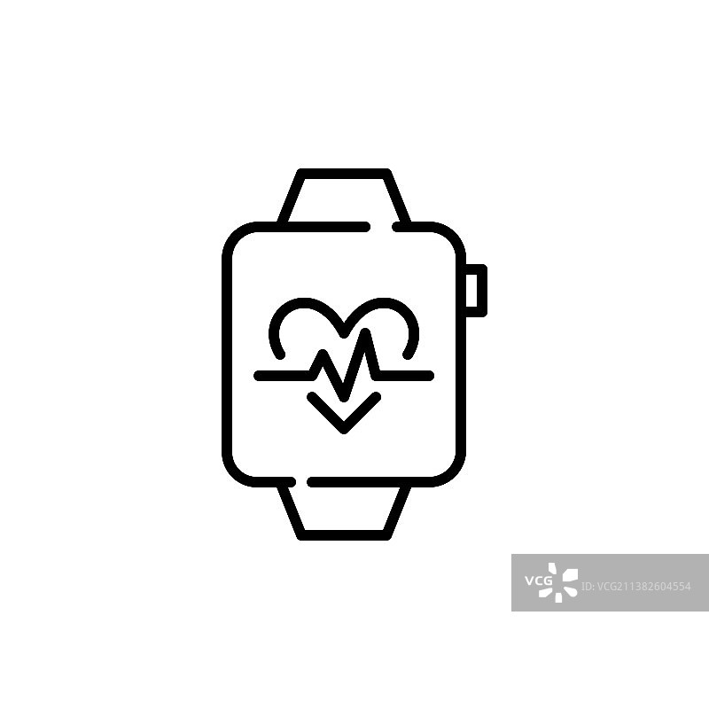 智能手表运动跟踪应用心率图片素材