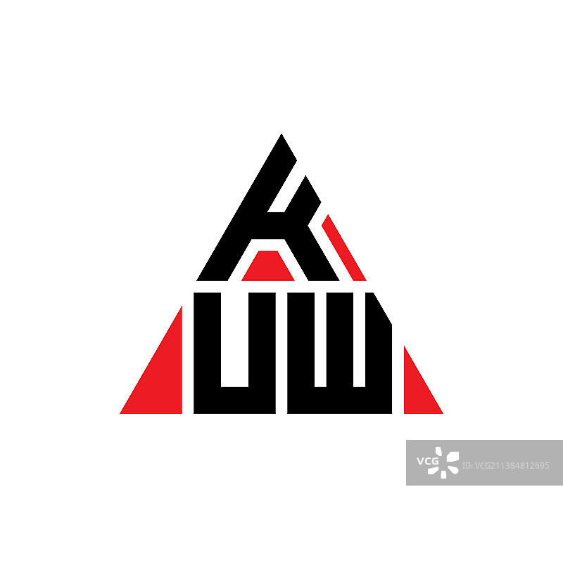 logo设计用三角形Kuw字母图片素材