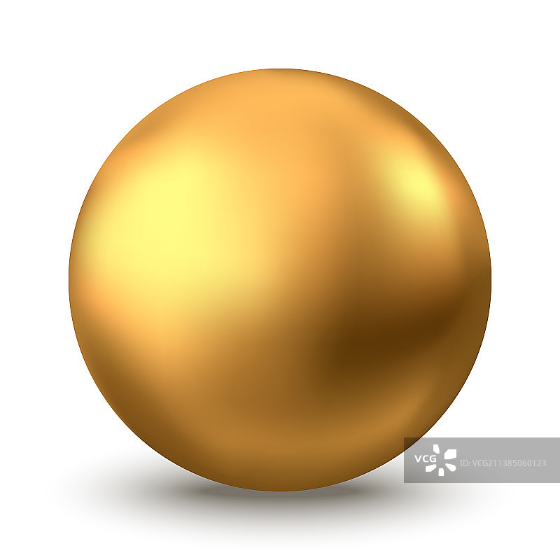金色球体或油泡孤立在白色图片素材