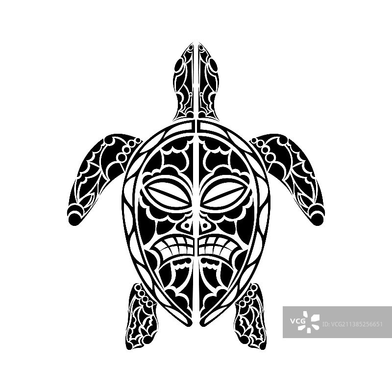毛利龟纹设计孤立图片素材