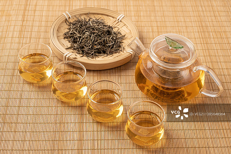 中式茶文化毛尖茶叶图片素材