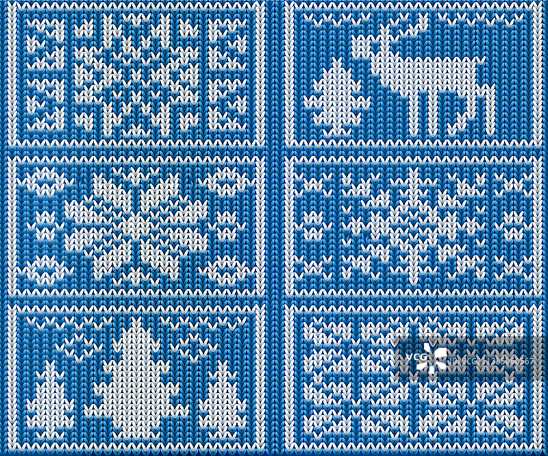 针织scanrinavian模式圣诞冬季套图片素材