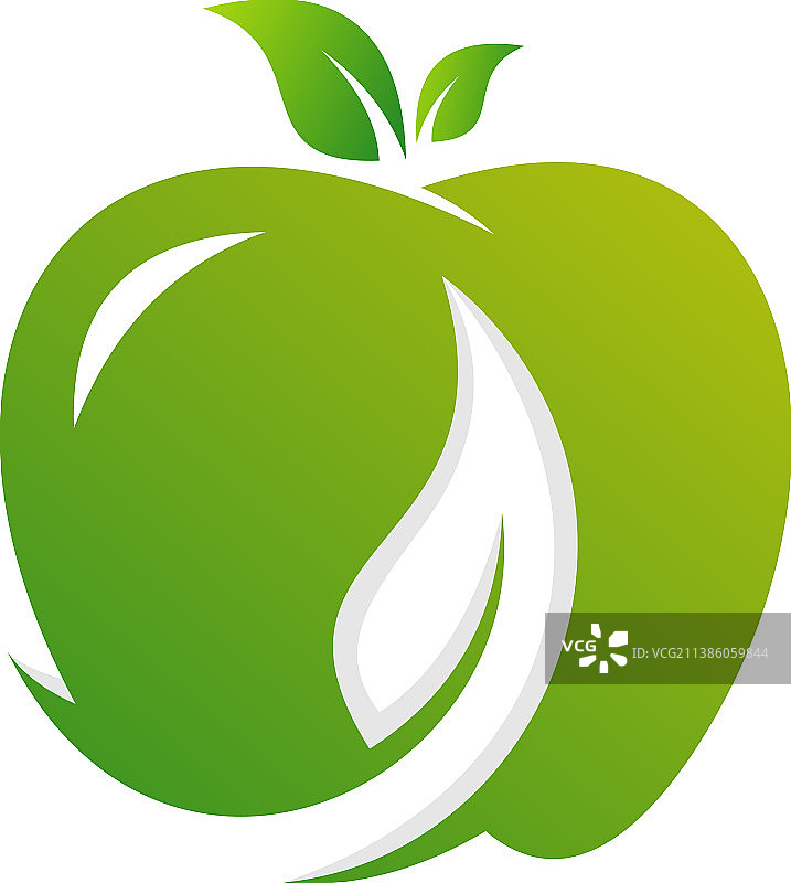 苹果叶子标志设计模板农场标志概念图片素材