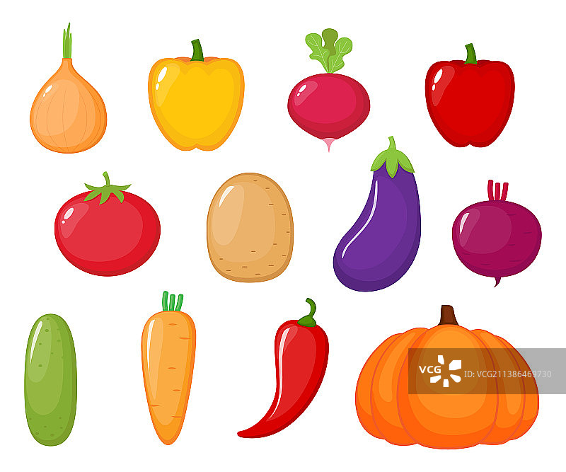 可爱卡通蔬菜系列图片素材