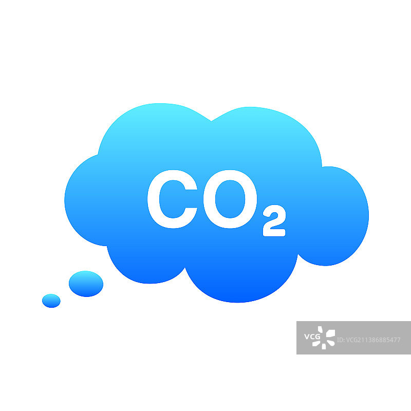 二氧化碳排放标志着碳气体云图片素材
