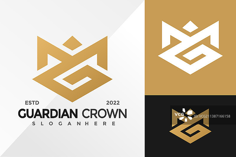 豪华字母g皇冠标志设计图片素材