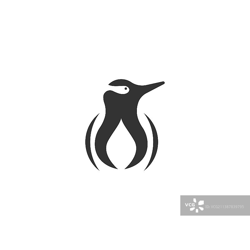 企鹅图标标志设计模板图片素材