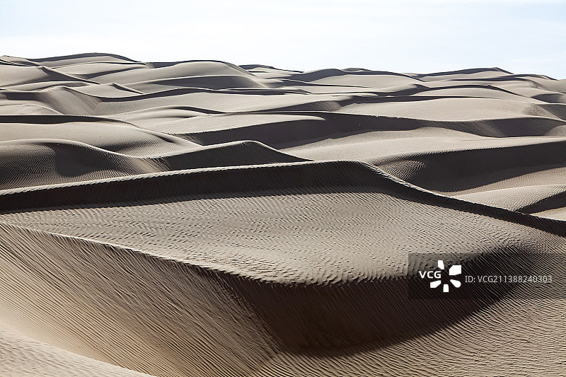 新疆南疆塔克拉玛干沙漠沙丘图片素材