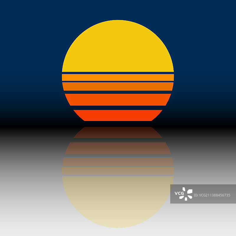 抽象日落标志的太阳图片素材