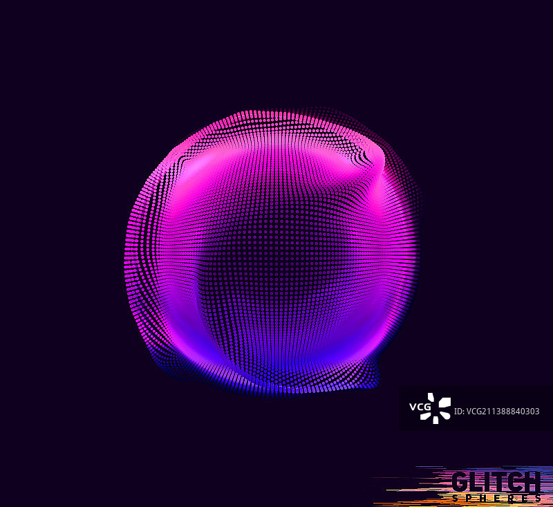 腐化的紫点球抽象图片素材