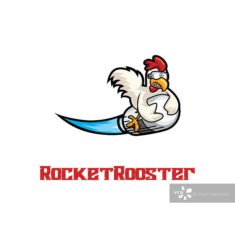 火箭公鸡标志设计图片素材