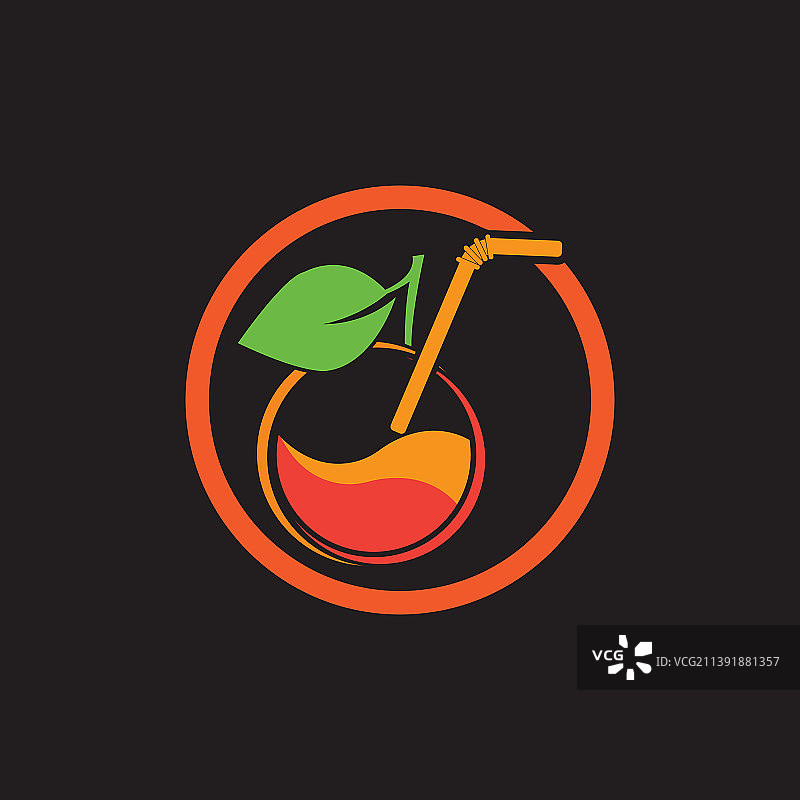 鲜榨果汁logo形象设计图片素材