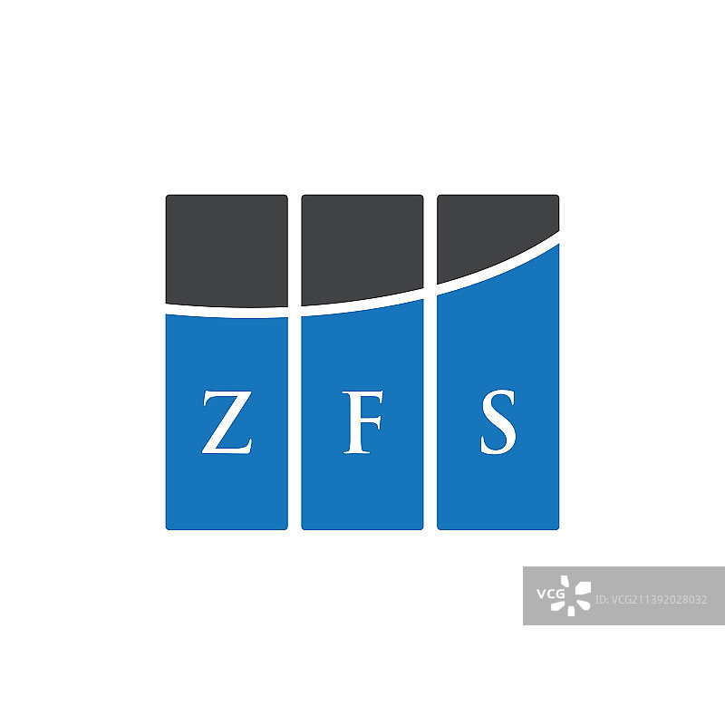 白底ZFS字母logo设计图片素材