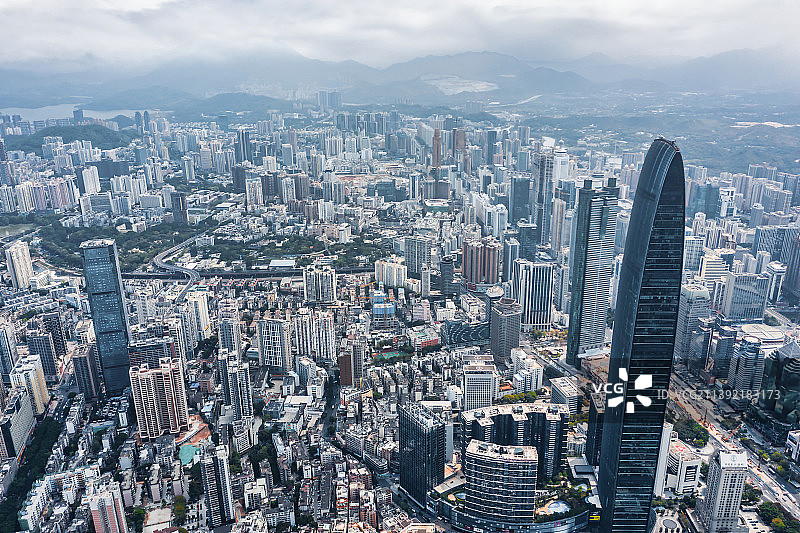 航拍深圳城市风光图片素材