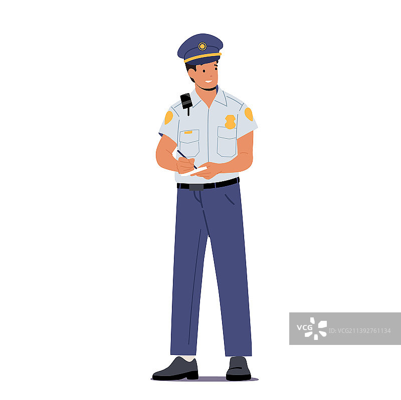 警官男性性格专业图片素材