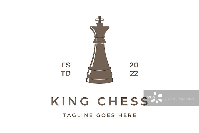 复古复古棋王游戏运动标志设计图片素材