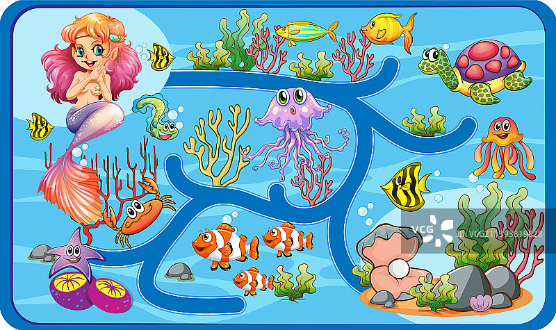 水下场景的游戏设计图片素材