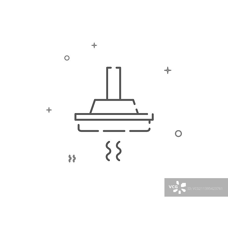 厨房引擎盖简单的线条图标符号图片素材