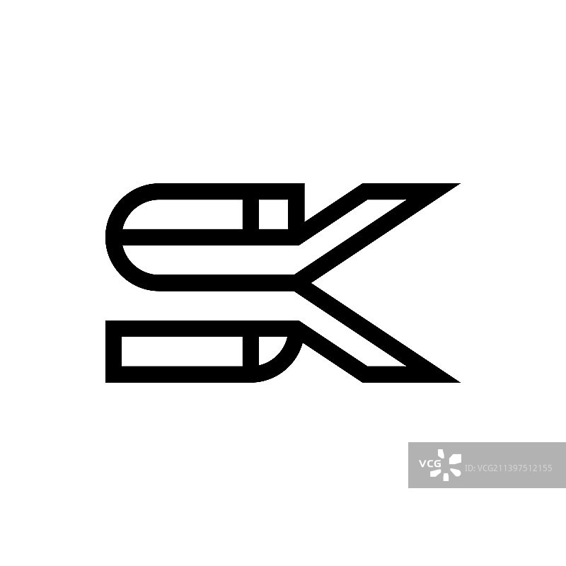 信sk线创意logo设计图片素材