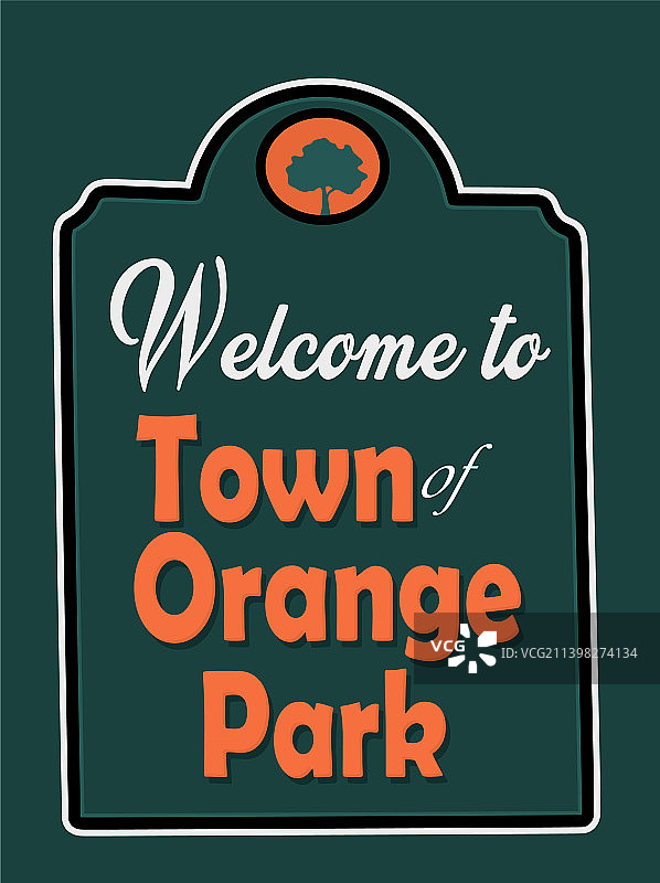 欢迎来到佛罗里达州的橘子公园图片素材