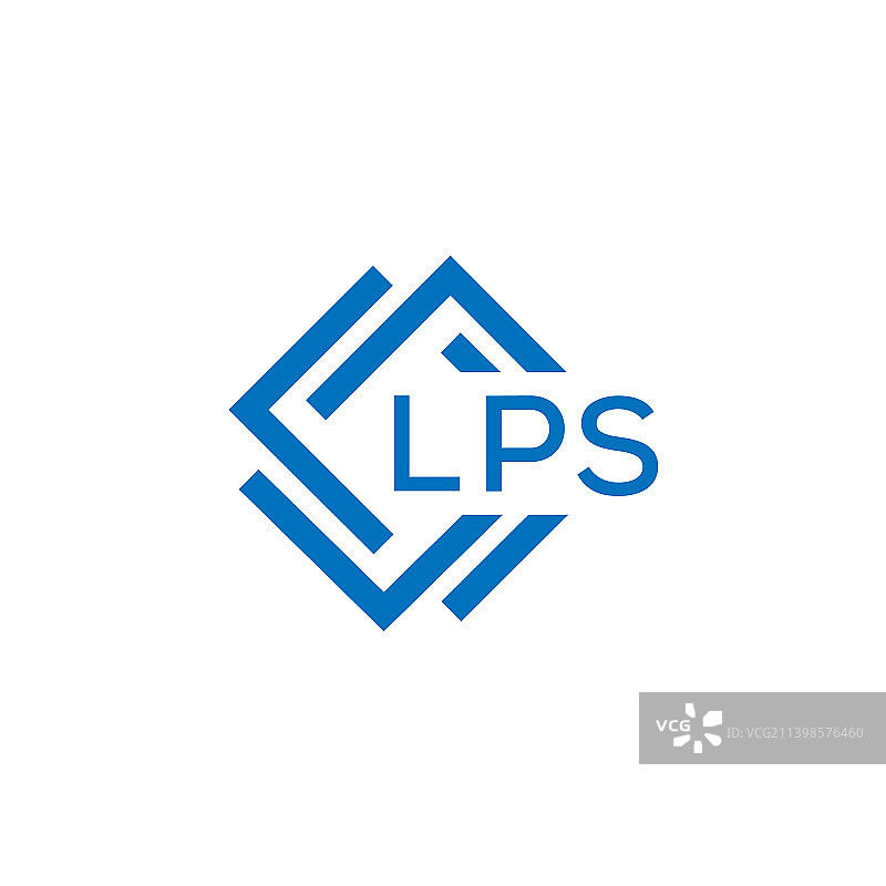 LPS字母logo设计在白色背景LPS图片素材