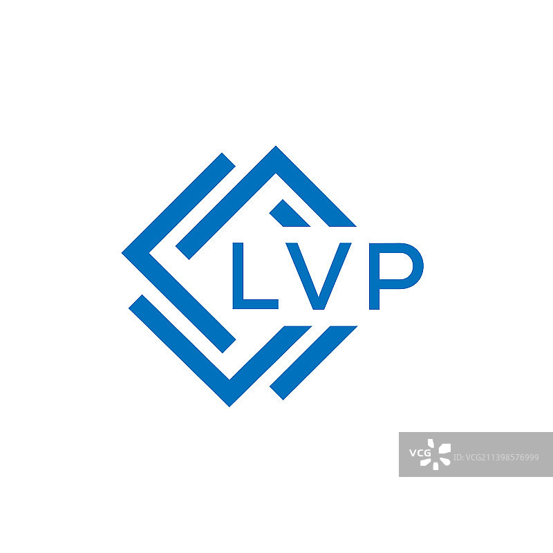 LVP字母logo设计在白底LVP图片素材