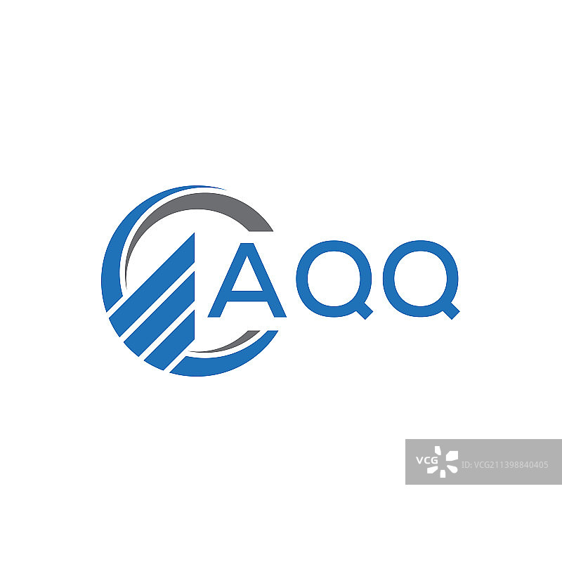 Aqq平面会计标志设计上的白色图片素材