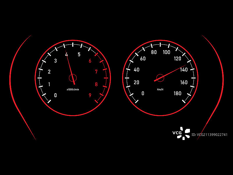 赛车运动仪表盘速度计设计图片素材