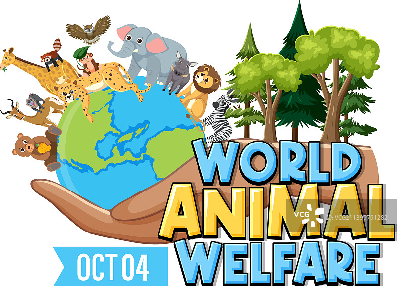 世界动物福利日海报图片素材