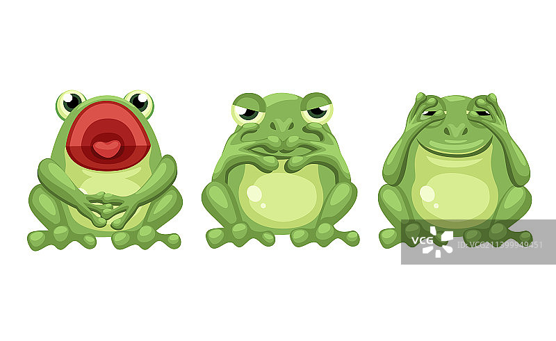 青蛙角色设定吉祥物卡通图片素材