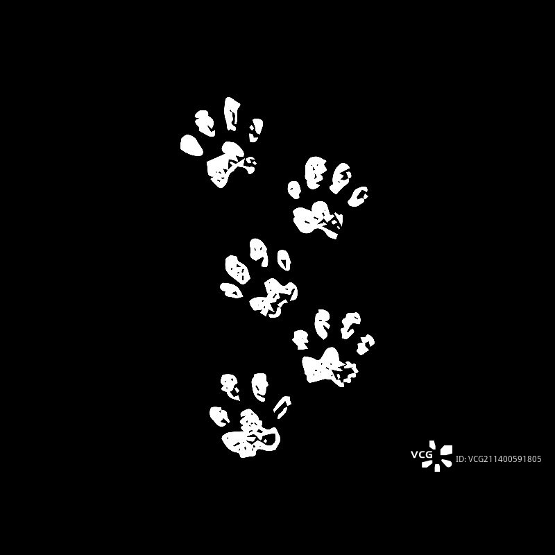 动物足迹黑色点状图片素材