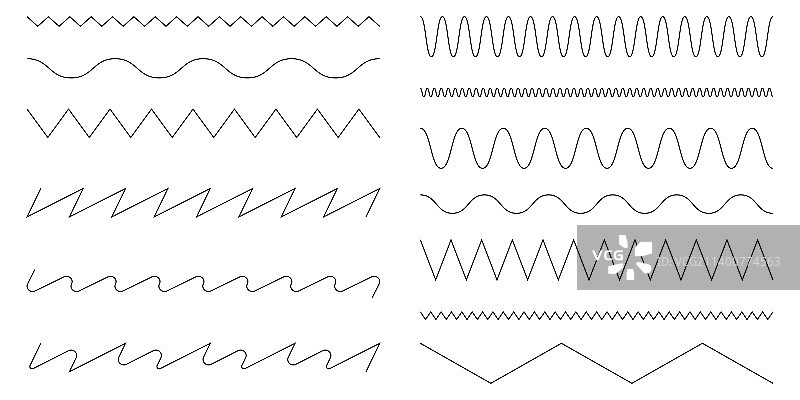 曲线波线集设计元素图片素材