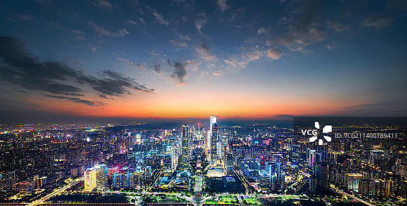 广州珠江新城夜景图片素材