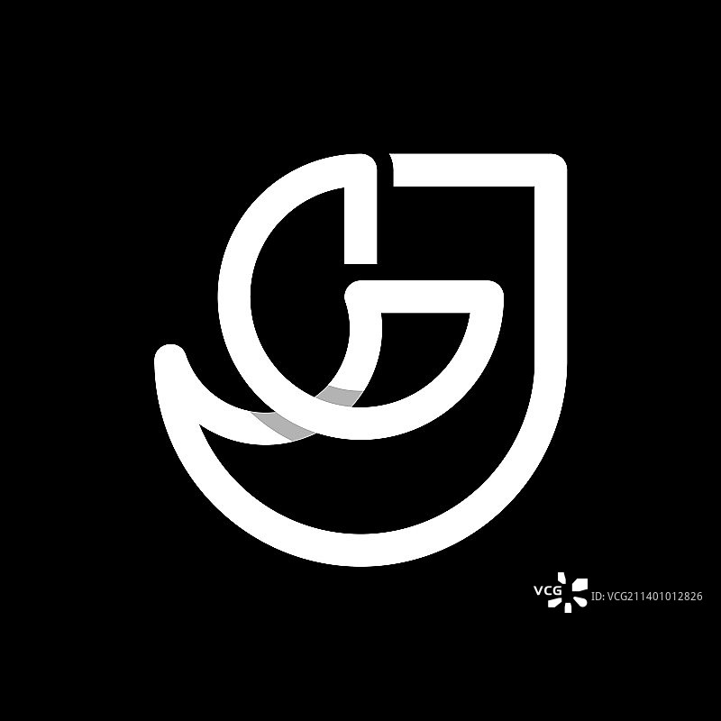 字母jg字母组合logo设计图片素材