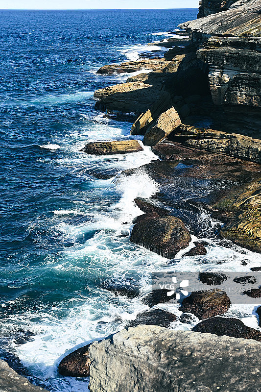 澳大利亚新南威尔士州邦迪海滩的海景图片素材