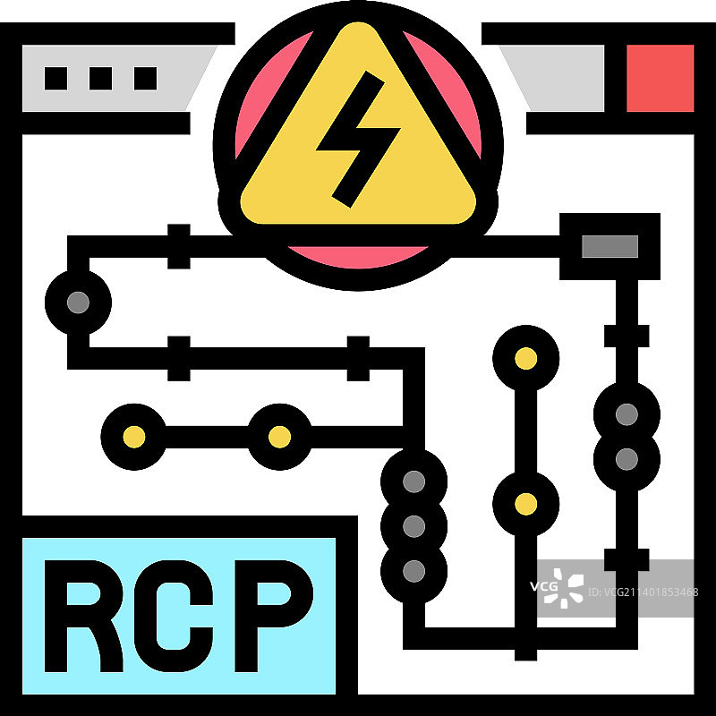 RCP电气规划室内设计色彩图标图片素材