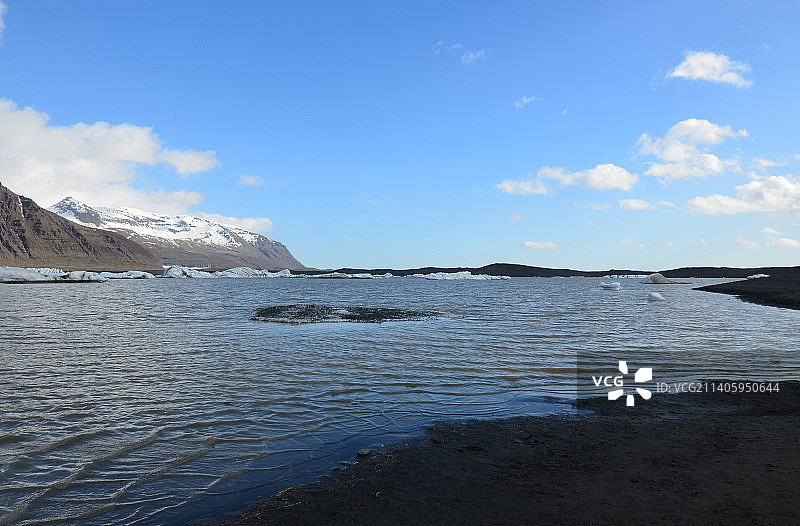 冰岛夏天的冰湖图片素材