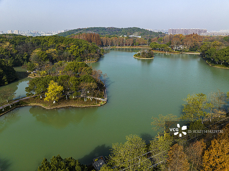航拍安徽省芜湖市雕塑公园图片素材